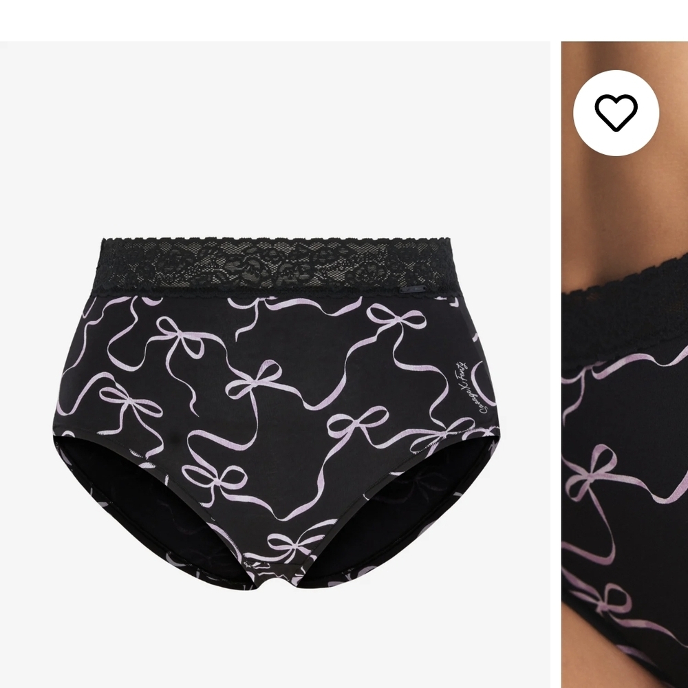 Savage X Fenty Black and Pink Bow Print Panties *BUNDLES ARE BEST*